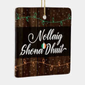 Irish Gaelic Merry Kerstmis Nollaig Shona Dhuit Keramisch Ornament (Rechts)