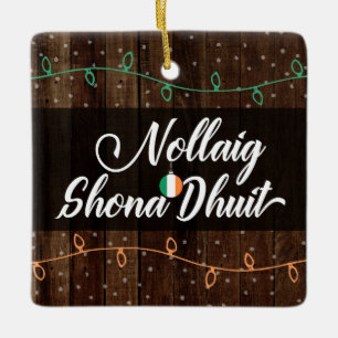 Irish Gaelic Merry Kerstmis Nollaig Shona Dhuit Keramisch Ornament