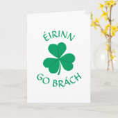 Irish Gaelic Shamrock St. Patrick's Day Kaart (Gele Bloem)
