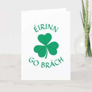 Irish Gaelic Shamrock St. Patrick's Day Kaart