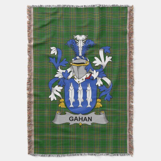 Irish Gahan of McGahan Wapen van de familie Crest Deken (Voorkant Verticaal)