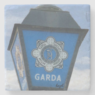 Irish Garda Lamp, Ireland Onderzetter. Ierse polit Stenen Onderzetter
