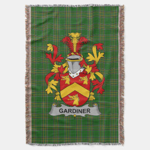 Irish Gardiner Coat of Arms Family Crest Ireland Deken