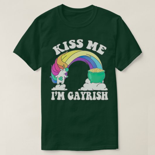 Irish Gay Pride LGB Unicorn Cute St Patricks Day T-shirt (Design voorkant)