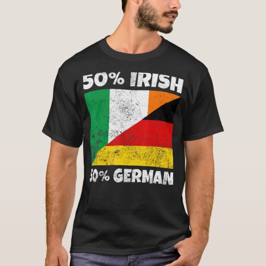 Irish German Flag Shamrock St Patrick Day T-shirt (Voorkant)