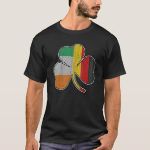 Irish German Flag Shamrock T Shirt St Patricks Day