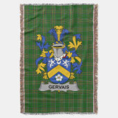 Irish Gervais Coat of Arms Family Crest Ireland Deken (Voorkant Verticaal)