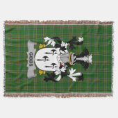 Irish Gibbs Coat of Arms Family Crest Ireland Deken (Voorkant)