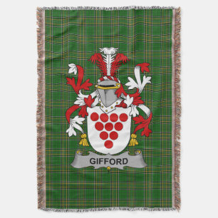 Irish Gifford Coat of Arms Family Crest Ireland Deken