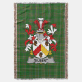 Irish Gilbert Coat of Arms Family Crest Ireland Deken (Voorkant Verticaal)