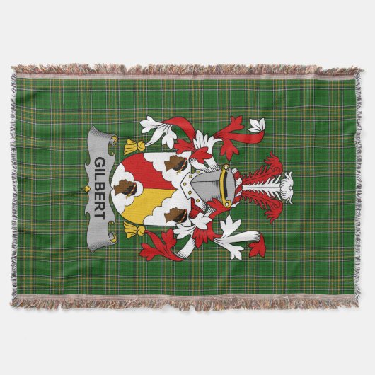 Irish Gilbert Coat of Arms Family Crest Ireland Deken (Voorkant)
