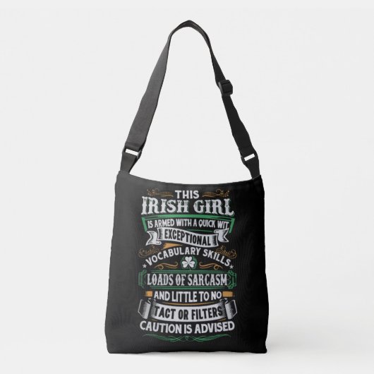 Irish Girl Attitude Crossbody purse Tas (Voorkant)
