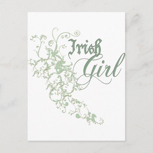 Irish Girl Briefkaart (Voorkant)