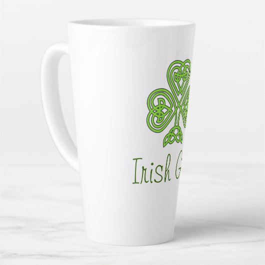 Irish Girl Celtic Clover Latte Mok (Linkerhoek)