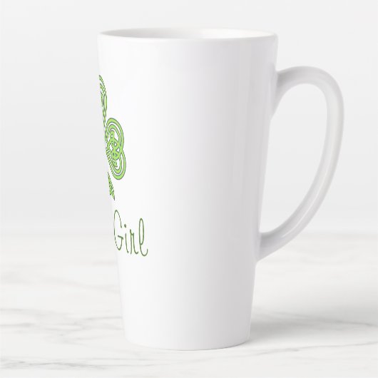 Irish Girl Celtic Clover Latte Mok (Rechts)