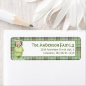 Irish Girl Doll St. Patrick's Address Label 1 (Insitu)