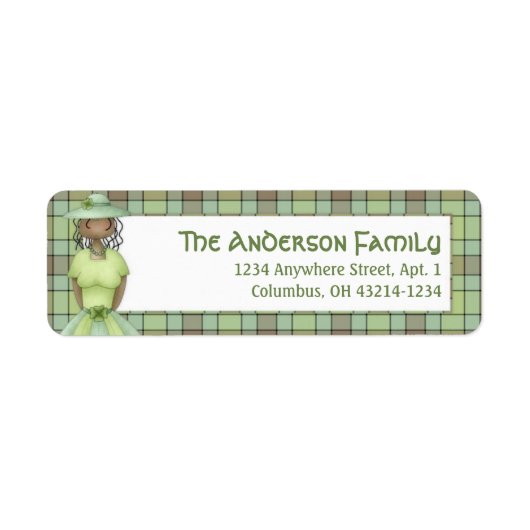 Irish Girl Doll St. Patrick's Address Label 2 (Voorkant)