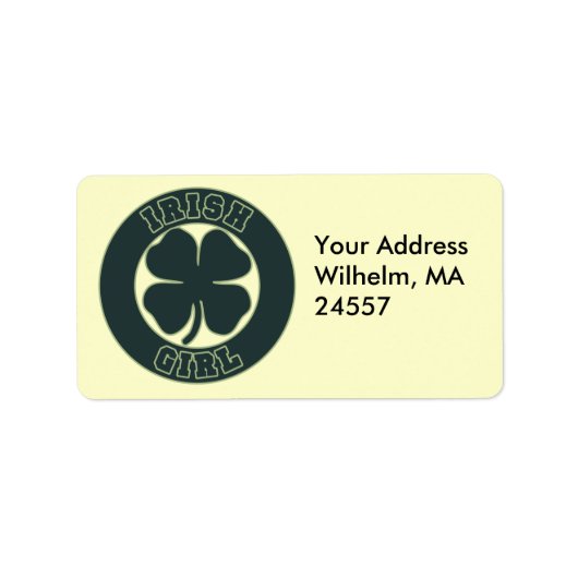 Irish Girl Etiket (Voorkant)