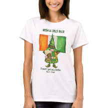 Irish Girl Gnome Likes Beer