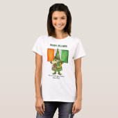 Irish Girl Gnome Likes Beer T-shirt (Voorkant volledig)