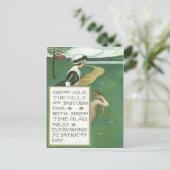 Irish Girl Goat Pasture Briefkaart (Staand voorkant)