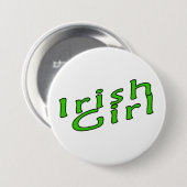 Irish Girl Ronde Button 7,6 Cm (Voorkant /achterkant)
