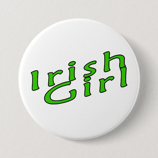 Irish Girl Ronde Button 7,6 Cm (Voorkant)