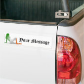 Irish Girl Silhouette Flag Bumpersticker (Op Truck)