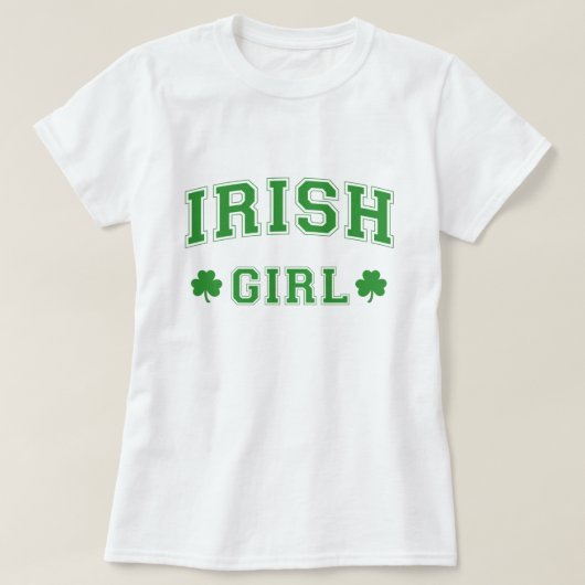 Irish Girl St. Patrick's Day T-Shirt (Design voorkant)