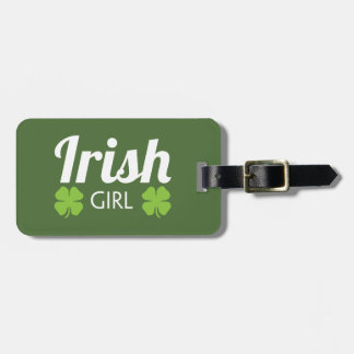 Irish Girl White Bagagelabel