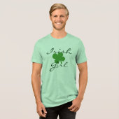 Irish Girl Women's St. Patrick's Day Tri-Blend Shirt (Voorkant volledig)