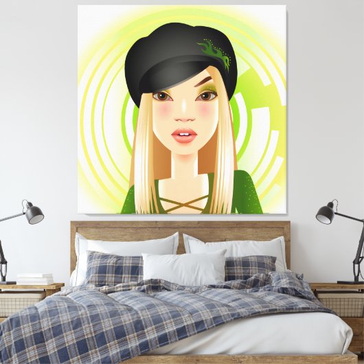 Irish Girl Wrapped Canvas (Insitu (Slaapkamer))