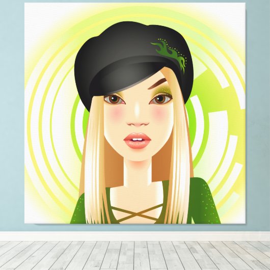 Irish Girl Wrapped Canvas (Insitu (Houten vloer))