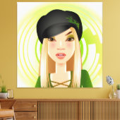 Irish Girl Wrapped Canvas Afdruk (Insitu (Woonkamer))