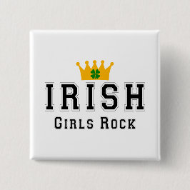 Irish Girls Rock Vierkante Button 5,1 Cm