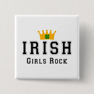 Irish Girls Rock Vierkante Button 5,1 Cm