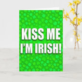 Irish Glitter Texture Kiss Me Card Kaart (Gele Bloem)