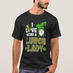Irish Gnome Ik hou ervan om een lunch Lady St Patr T-shirt