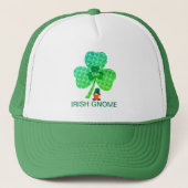 Irish Gnome Monogram Shamrock St Patricks Trucker Pet (Voorkant)