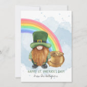 Irish Gnome Pot of Gold Custom St Patrick's Day Feestdagenkaart (Voorkant)