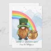 Irish Gnome Pot of Gold Custom St Patrick's Day Feestdagenkaart (Voorkant / Achterkant)