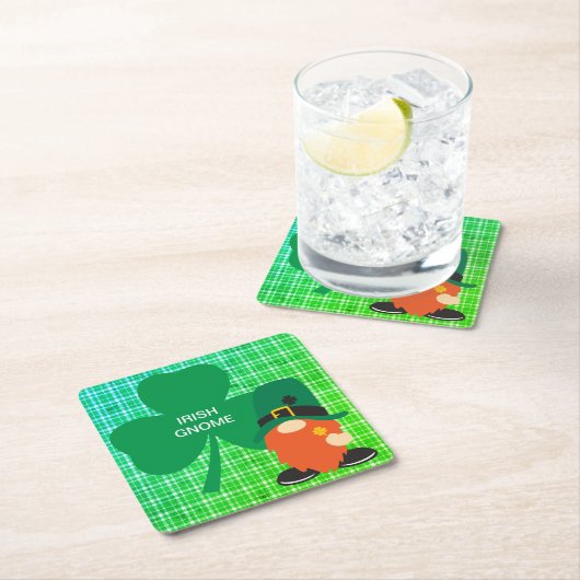 Irish Gnome Shamrock St Patricks Kartonnen Onderzetters (Insitu)