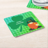 Irish Gnome Shamrock St Patricks Kartonnen Onderzetters (Schuin)