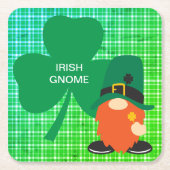 Irish Gnome Shamrock St Patricks Kartonnen Onderzetters (Voorkant)