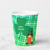 Irish Gnome Shamrock St Patrick's Papieren Bekers (Voorkant)