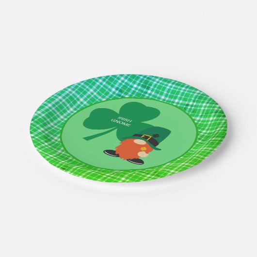 Irish Gnome Shamrock St Patrick's Papieren Bordje (Gekanteld)