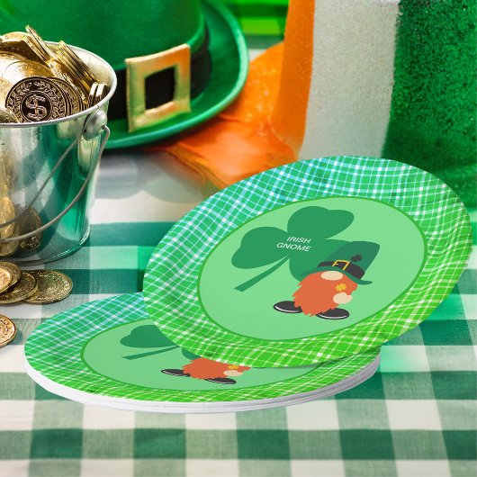 Irish Gnome Shamrock St Patrick's Papieren Bordje