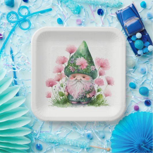 Irish Gnome St. Patrick's Day Party Papieren Bordje (Feest)