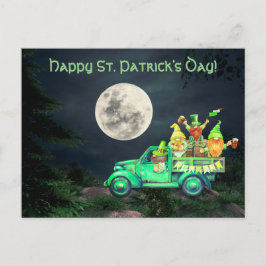 Irish Gnomes and Full Moon St. Patrick's Day Briefkaart