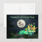 Irish Gnomes and Full Moon St. Patrick's Day Briefkaart (Voorkant / Achterkant)